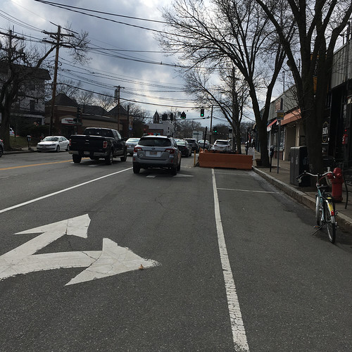 Beacon St outdoor dining barricade