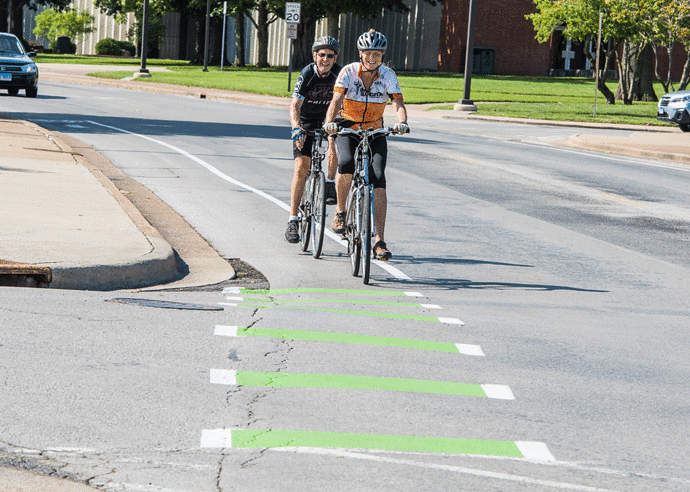 striped bike lane version 2